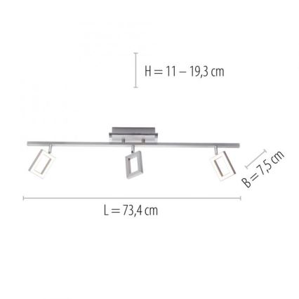 Paul Neuhaus 6959-55 - LED Bodové svítidlo INIGO 3xLED/4,2W/230V