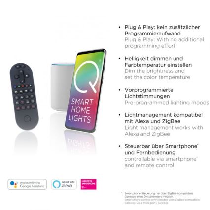 Paul Neuhaus 8007-70 - LED Stmívatelné stropní svítidlo Q-PIATO LED/35W/230V 2700-5000K Wi-Fi + dálkové ovládání