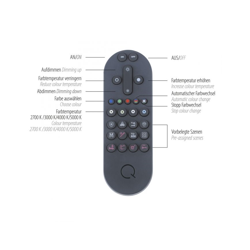 Paul Neuhaus 8007-70 - LED Stmívatelné stropní svítidlo Q-PIATO LED/35W/230V 2700-5000K Wi-Fi + dálkové ovládání
