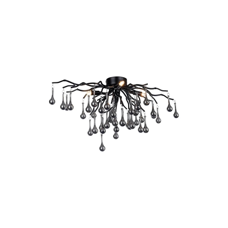 Paul Neuhaus 8090-18 - Přisazený lustr ICICLE 4xG9/40W/230V 30x60 cm černá