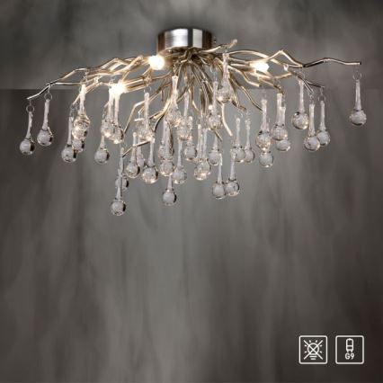 Paul Neuhaus 8090-55 - Přisazený lustr ICICLE 4xG9/40W/230V 30x60 cm lesklý chrom