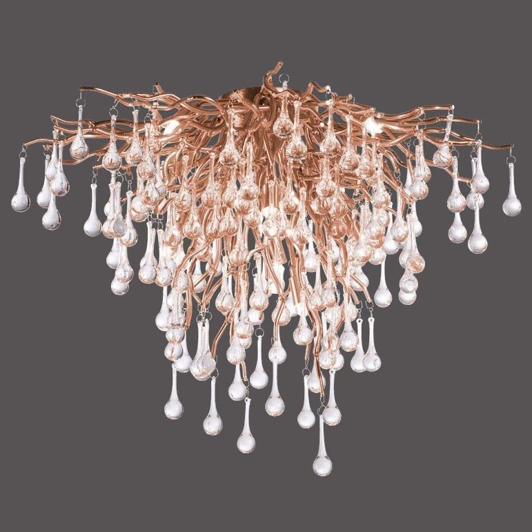 Paul Neuhaus 8091-11 - Přisazený lustr ICICLE 9xG9/40W/230V pr. 50 cm mosaz