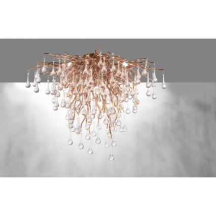 Paul Neuhaus 8091-11 - Přisazený lustr ICICLE 9xG9/40W/230V pr. 50 cm mosaz