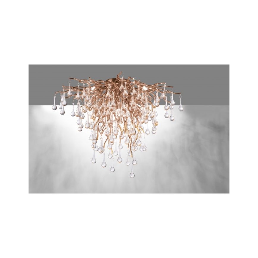 Paul Neuhaus 8091-11 - Přisazený lustr ICICLE 9xG9/40W/230V pr. 50 cm mosaz