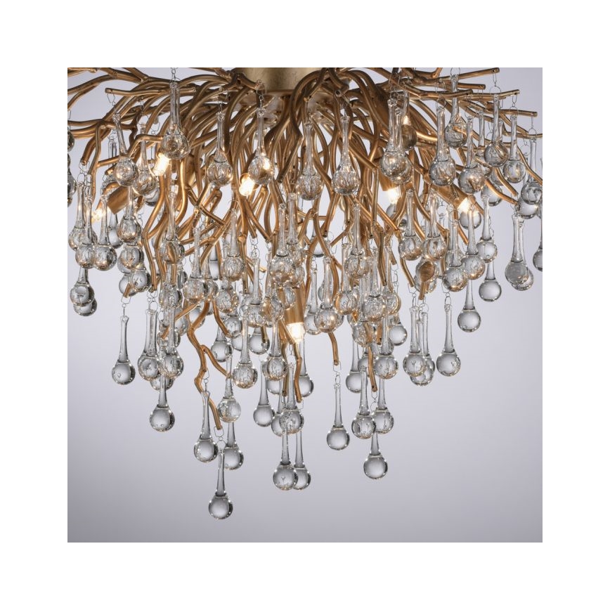 Paul Neuhaus 8091-11 - Přisazený lustr ICICLE 9xG9/40W/230V pr. 50 cm mosaz