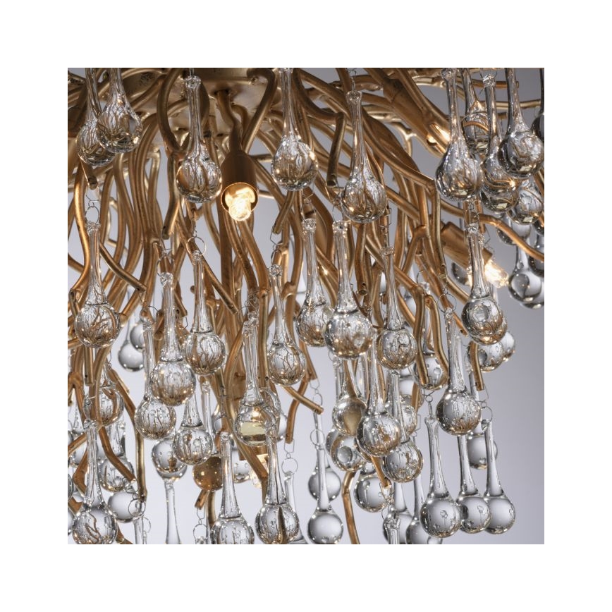 Paul Neuhaus 8091-11 - Přisazený lustr ICICLE 9xG9/40W/230V pr. 50 cm mosaz