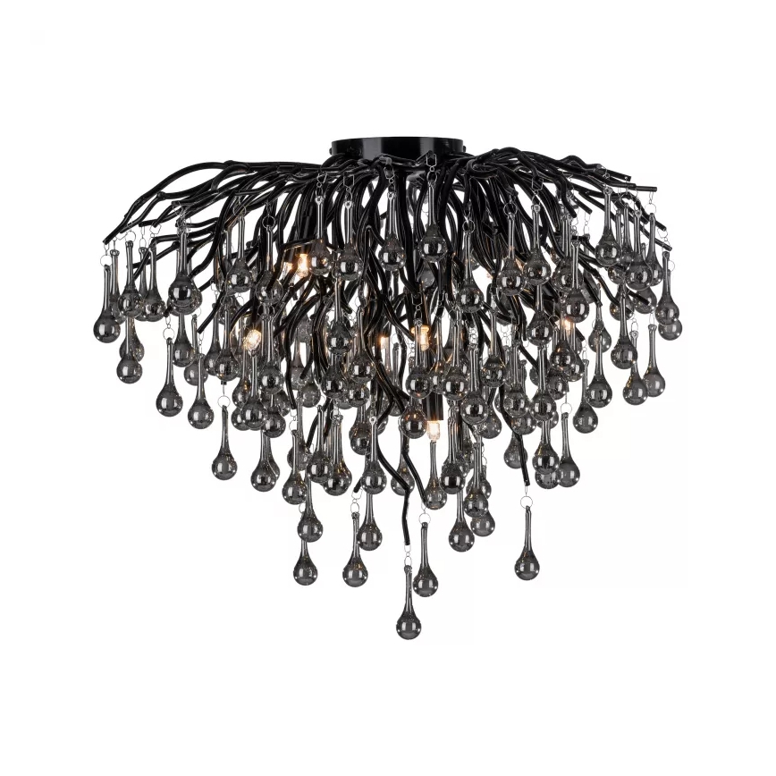 Paul Neuhaus 8091-18 - Přisazený lustr ICICLE 9xG9/40W/230V pr. 50 cm černá