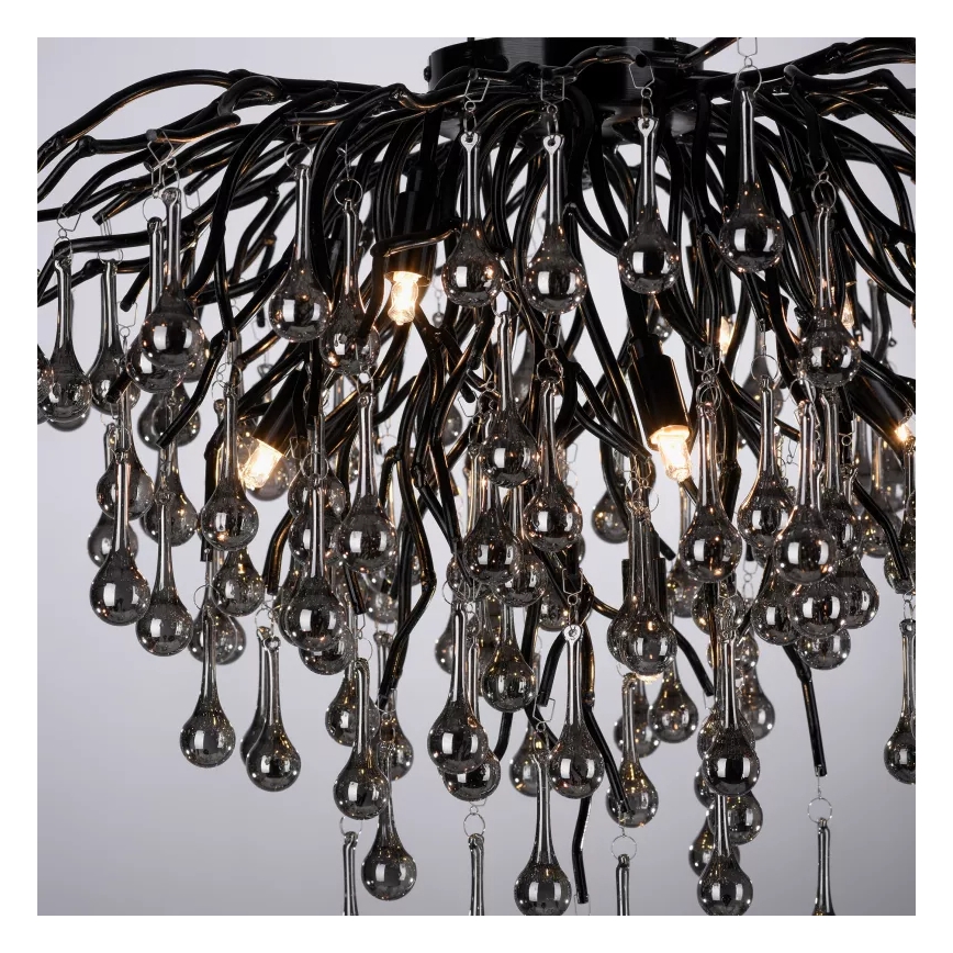 Paul Neuhaus 8091-18 - Přisazený lustr ICICLE 9xG9/40W/230V pr. 50 cm černá