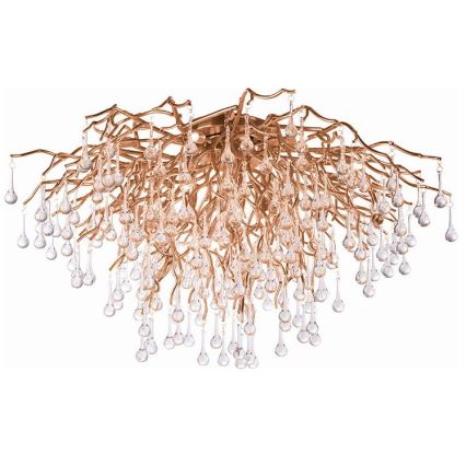 Paul Neuhaus 8092-11 - Přisazený lustr ICICLE 14xG9/40W/230V pr. 100 cm mosaz