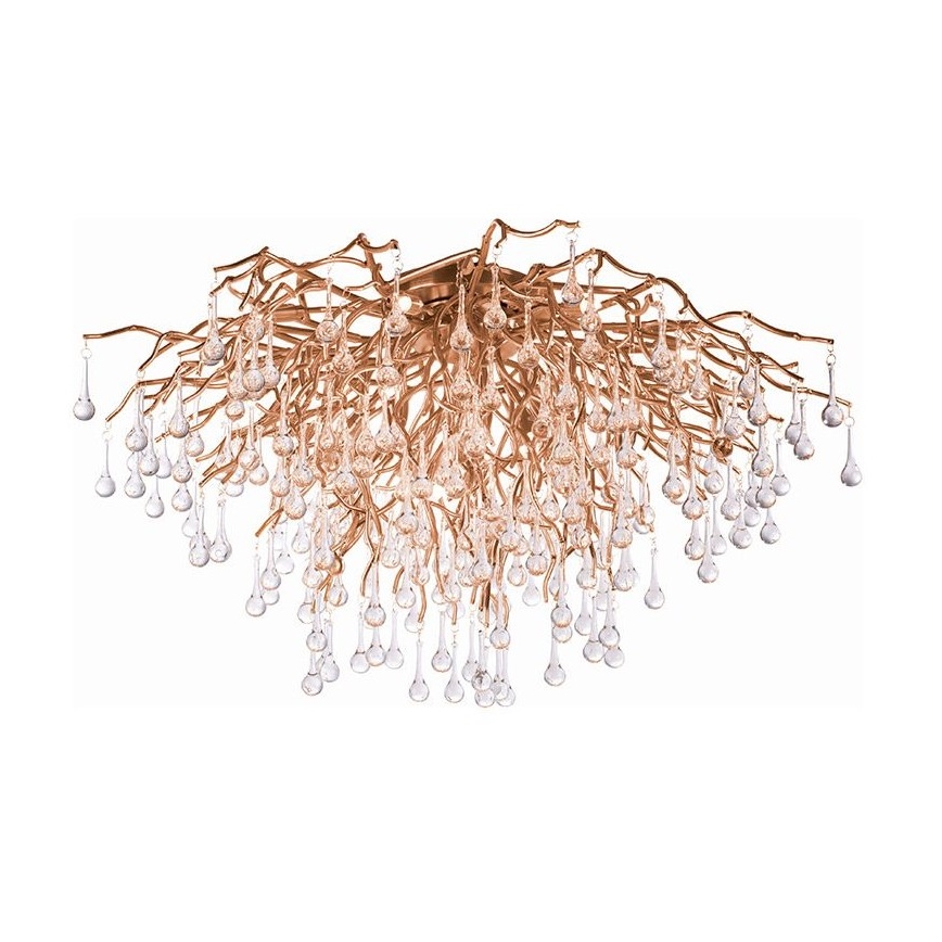 Paul Neuhaus 8092-11 - Přisazený lustr ICICLE 14xG9/40W/230V pr. 100 cm mosaz