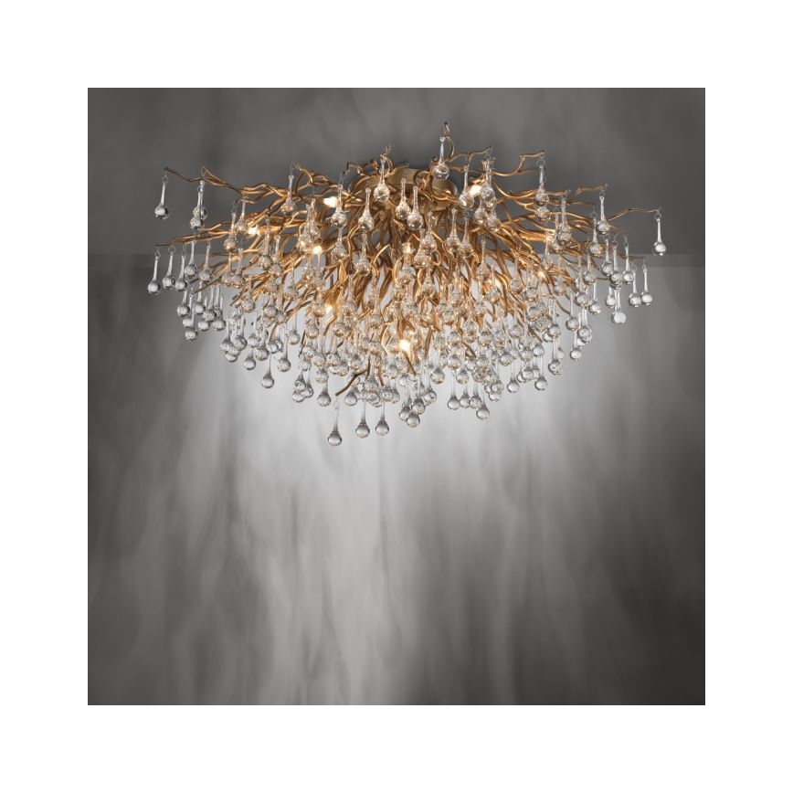 Paul Neuhaus 8092-11 - Přisazený lustr ICICLE 14xG9/40W/230V pr. 100 cm mosaz