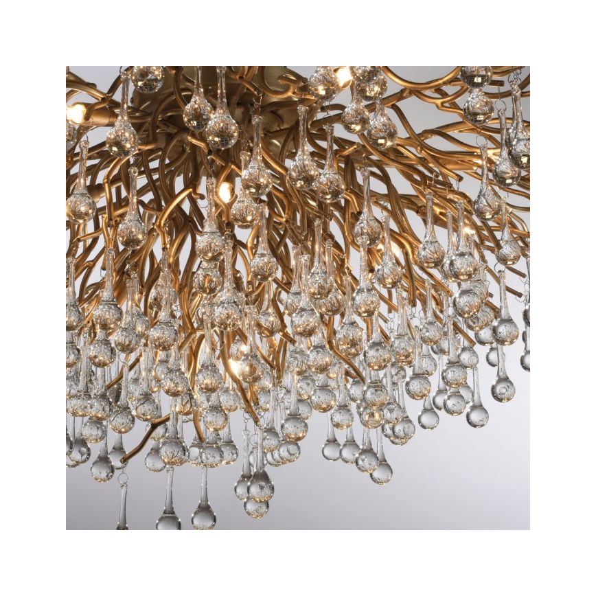 Paul Neuhaus 8092-11 - Přisazený lustr ICICLE 14xG9/40W/230V pr. 100 cm mosaz