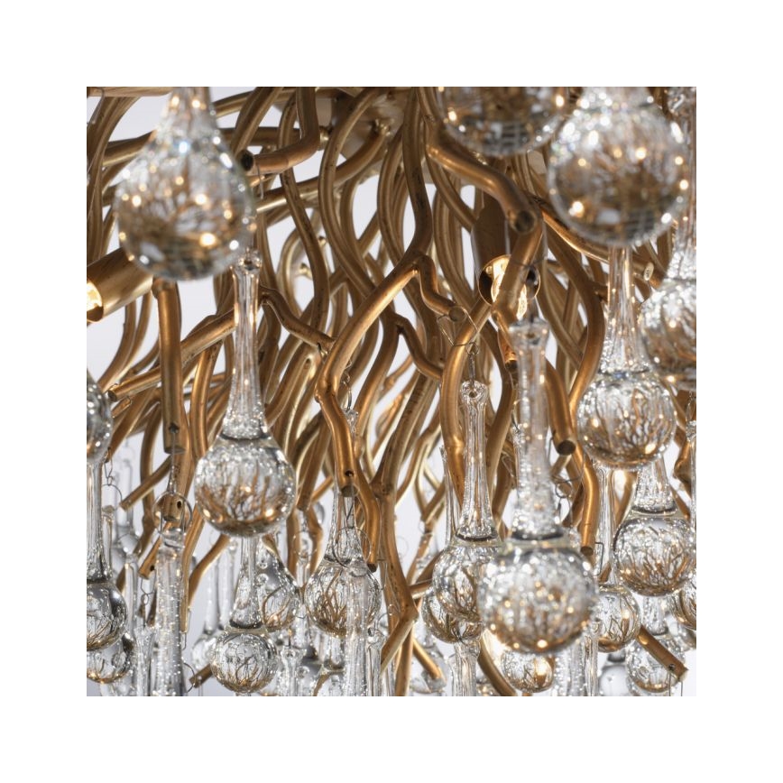 Paul Neuhaus 8092-11 - Přisazený lustr ICICLE 14xG9/40W/230V pr. 100 cm mosaz