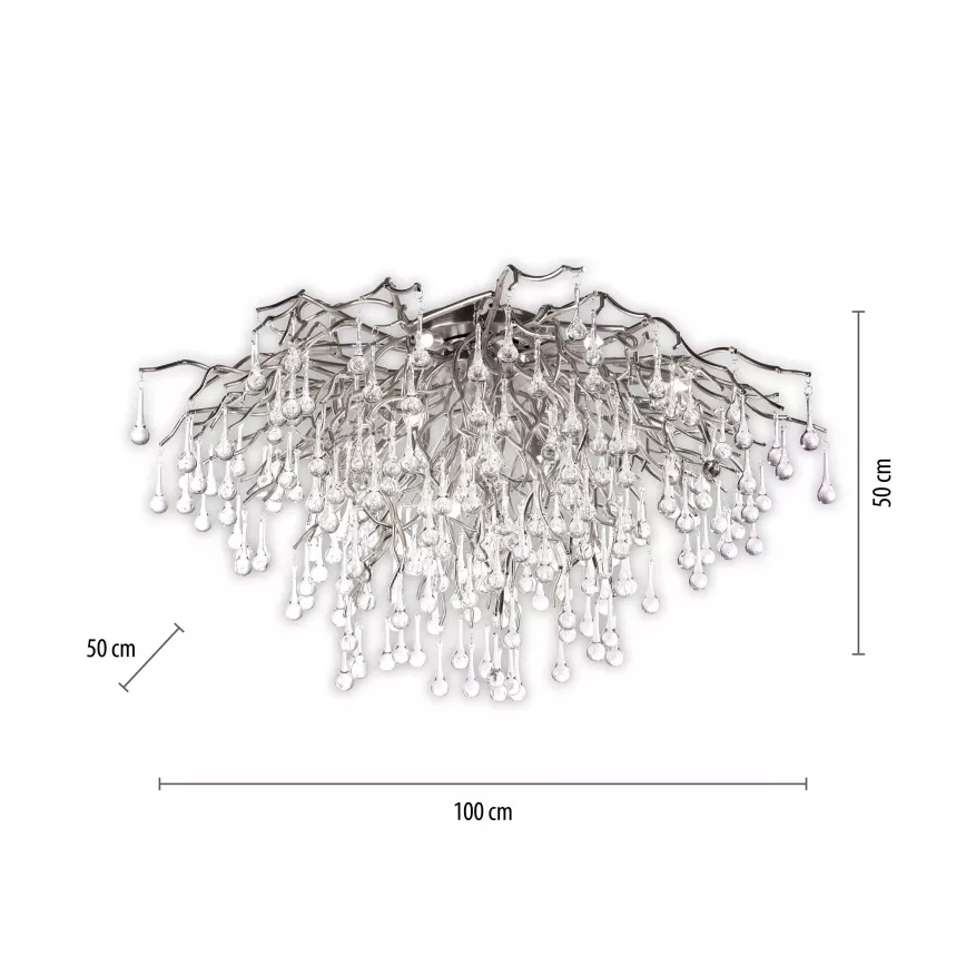 Paul Neuhaus 8092-55 - Přisazený lustr ICICLE 14xG9/40W/230V pr. 100 cm lesklý chrom