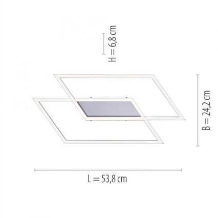 Paul Neuhaus 8192-55 - LED Stmívatelný přisazený lustr INIGO 2xLED/12W/230V