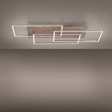 Paul Neuhaus 8330-79 - LED Stmívatelný přisazený lustr PALMA 3xLED/12W/230V borovice + dálkové ovládání