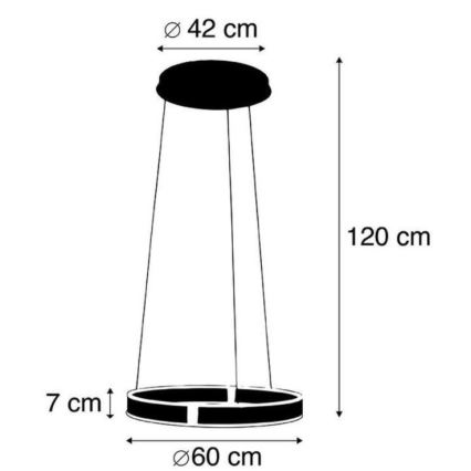 Paul Neuhaus 8361-55 - LED Stmívatelný lustr na lanku se senzorem ARINA LED/27W/230V