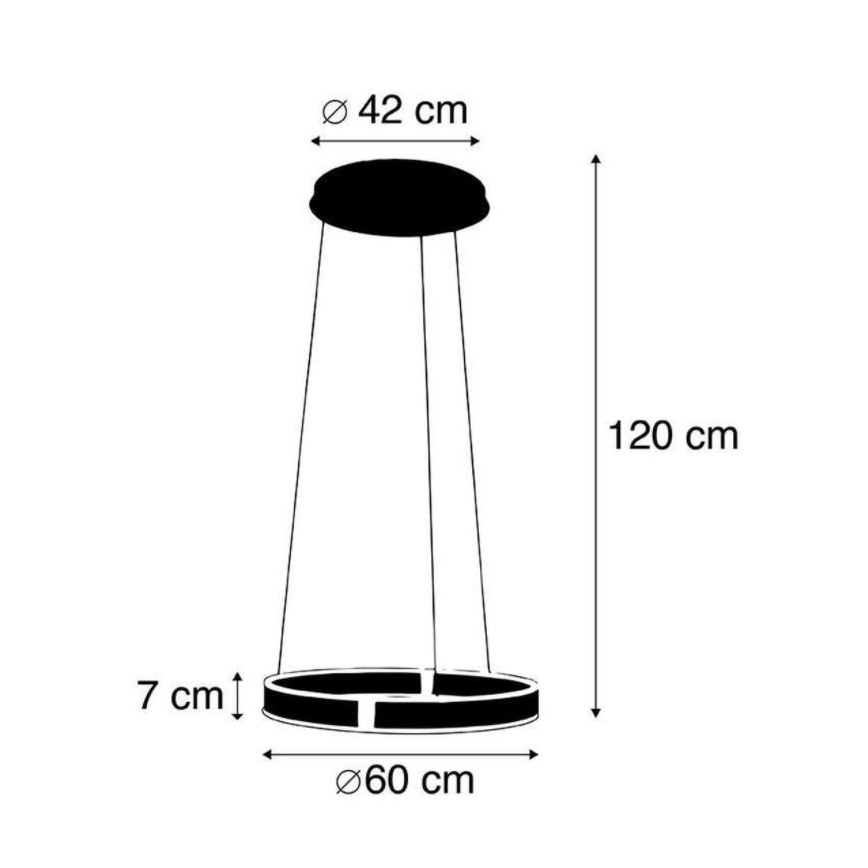 Paul Neuhaus 8361-55 - LED Stmívatelný lustr na lanku se senzorem ARINA LED/27W/230V