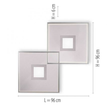 Paul Neuhaus 8378-55 - LED Stmívatelné stropní svítidlo AMARA LED/45W/230V lesklý chrom + dálkové ovládání