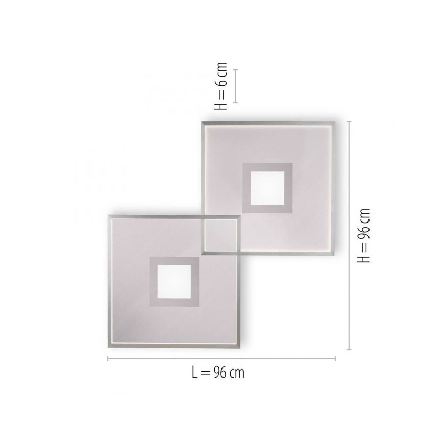 Paul Neuhaus 8378-55 - LED Stmívatelné stropní svítidlo AMARA LED/45W/230V lesklý chrom + dálkové ovládání