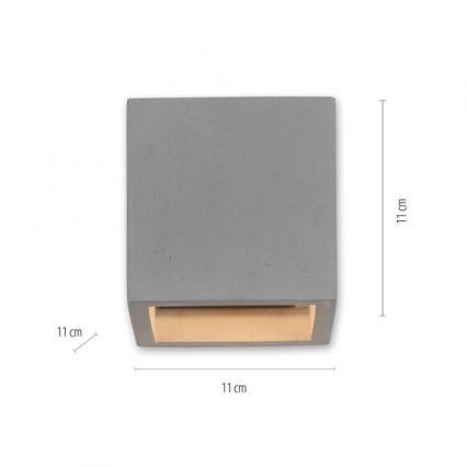 Paul Neuhaus 9069-22 - Nástěnné svítidlo ETON 1xG9/25W/230V beton