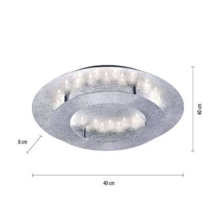 Paul Neuhaus 9620-21 - LED Stropní svítidlo NEVIS LED/18W/230V stříbrná