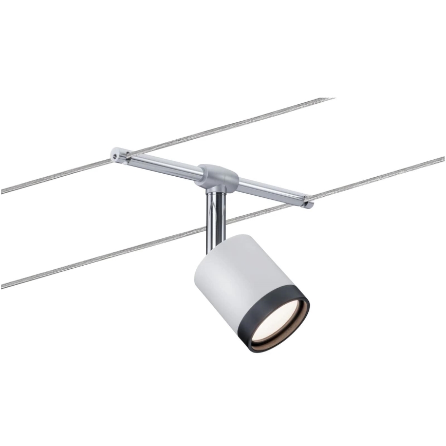Paulmann 3981 - SADA 5xLED/4W Kompletní lankový systém TUBE 230V matný chrom/černá