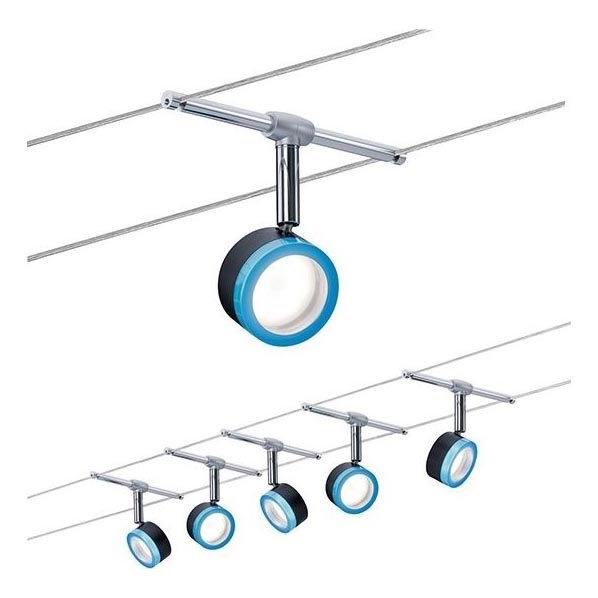 Paulmann 3982 - SADA 5xLED/4W Bodové svítidlo do lankového systému TIP 230V