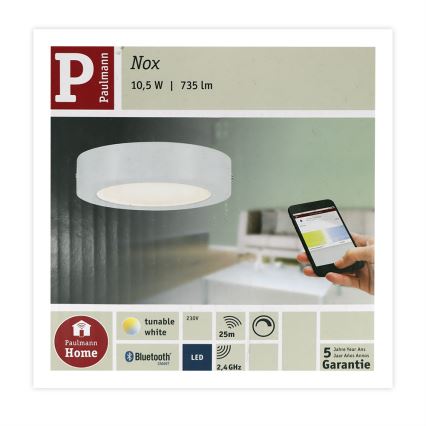 Paulmann 50008 - LED/10,5W Stmívatelné stropní svítidlo NOX SMART HOME 230V 2700-6500K