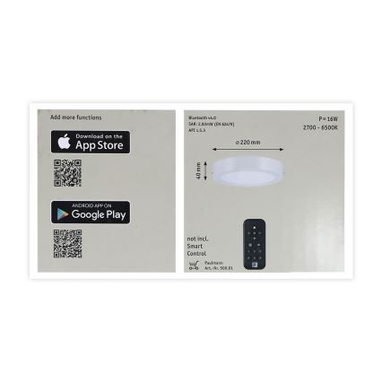 Paulmann 50009 - LED/14W Stmívatelné stropní svítidlo NOX SMART HOME 230V 2700-6500K