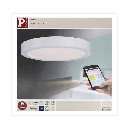 Paulmann 50010 - LED/21W Stmívatelné stropní svítidlo NOX SMART HOME 230V 2700-6500K