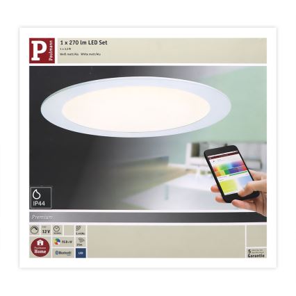 Paulmann 50026 - LED RGBW/3,5W IP44 Stmívatelné koupelnové podhledové svítidlo SMART HOME 230V 2700-6500K