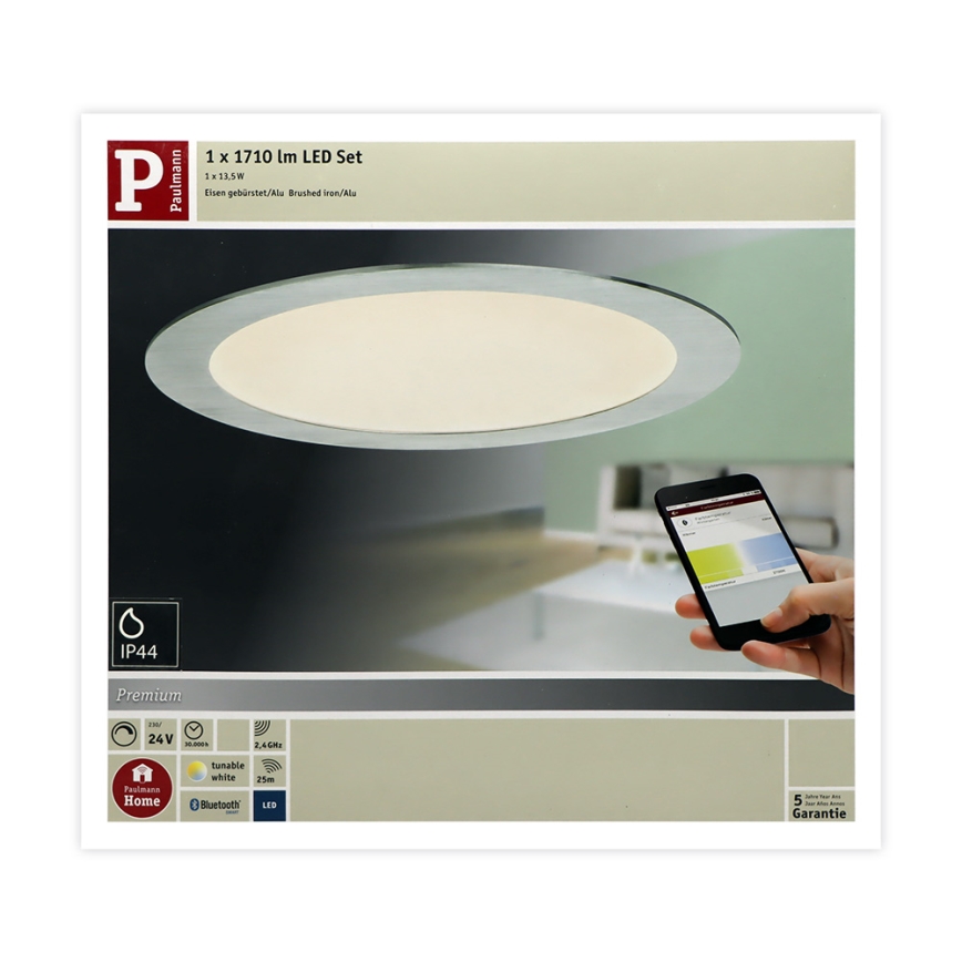 Paulmann 50029 - LED/13,5W IP44 Stmívatelné koupelnové podhledové svítidlo SMART HOME 230V 2700-6500K