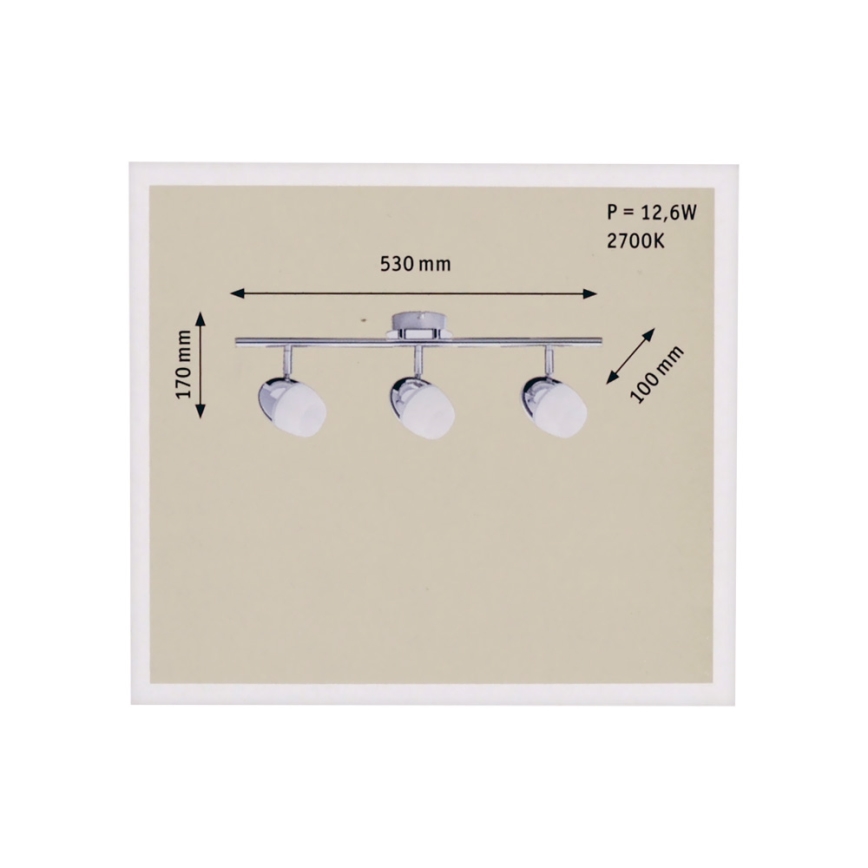 Paulmann 60330 - 3xLED/4,2W Bodové svítidlo EGG 230V