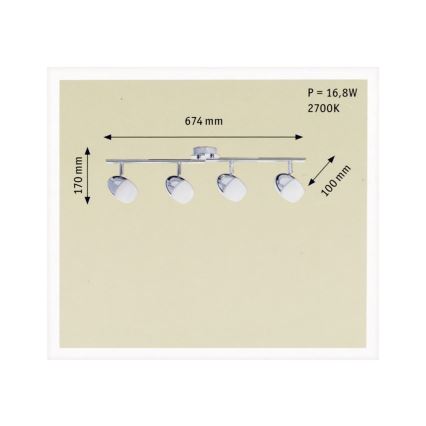 Paulmann 60331 - 4xLED/4,2W Bodové svítidlo EGG 230V
