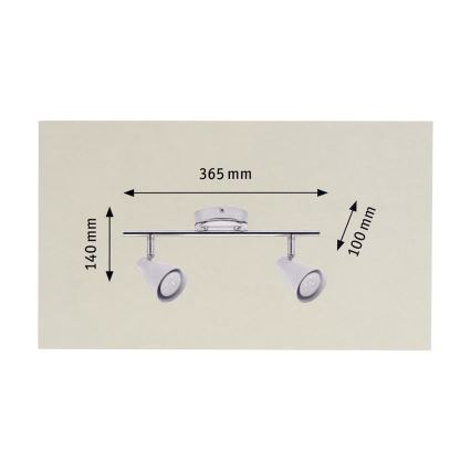 Paulmann 66554 - LED Bodové svítidlo 2 SIMPLE 2xGU10/3,5W/230V