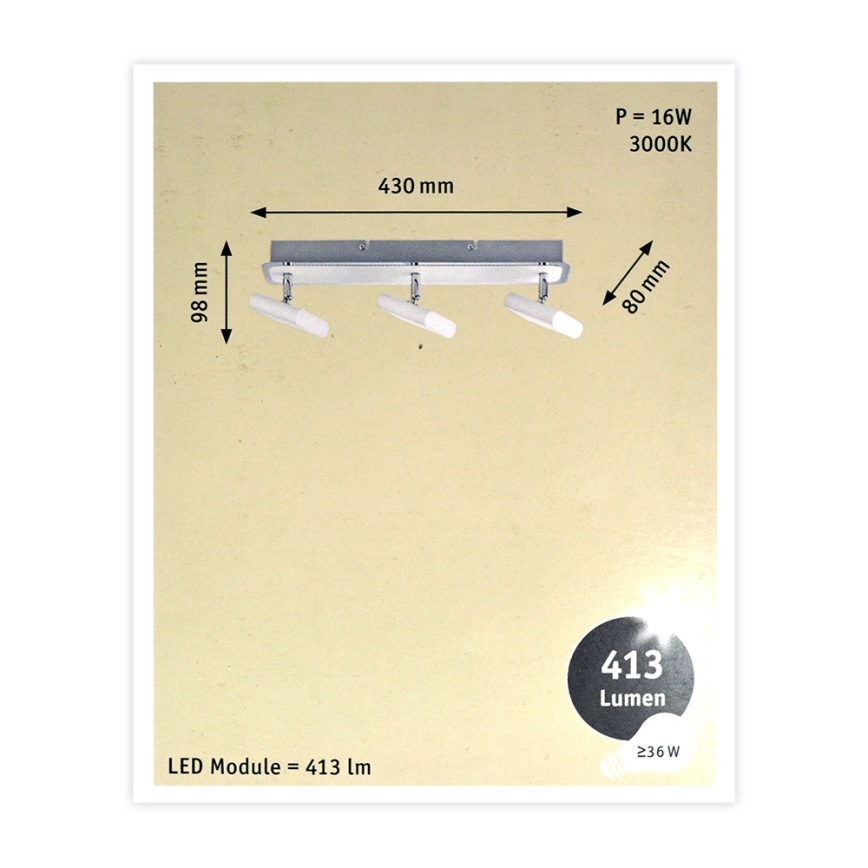 Paulmann 66636 - 3xLED/4,5W Bodové svítidlo LAUNCHER 230V