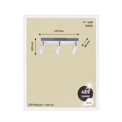 Paulmann 66644 - 3xLED/4,5W Bodové svítidlo MIC 230V