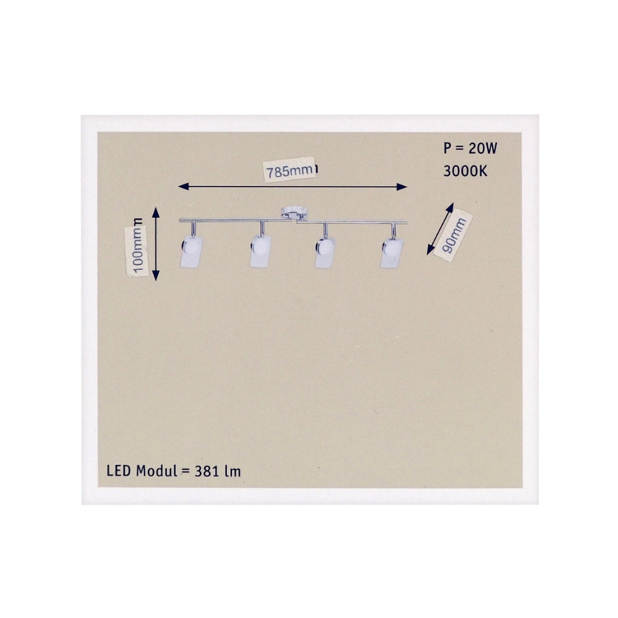 Paulmann 66669 - 4xLED/4,5W Bodové svítidlo WINDOW 230V