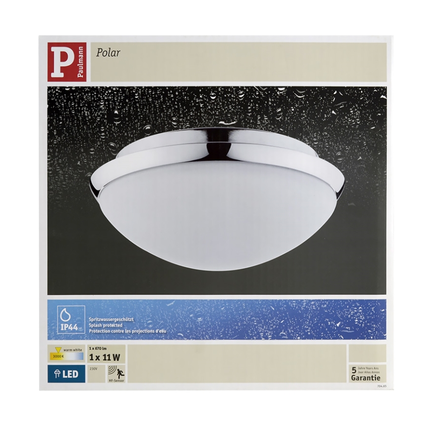 Paulmann 70465 - LED Koupelnové svítidlo se senzorem POLAR LED/11W/230V