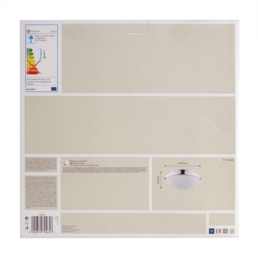 Paulmann 70465 - LED Koupelnové svítidlo se senzorem POLAR LED/11W/230V