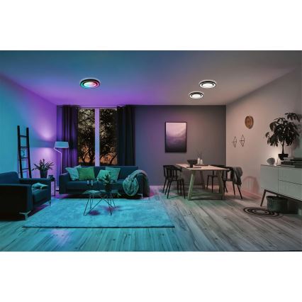 Paulmann 70544 - LED RGBW/22W Stmívatelné stropní svítidlo RAINBOW 230V 3000-6500K + dálkové ovládání