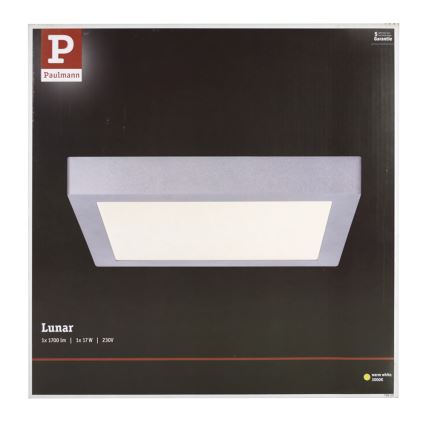 Paulmann 70650 - LED/17W Stropní svítidlo LUNAR 230V 30x30 cm matný chrom