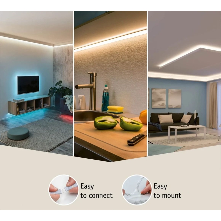 Paulmann 70668 - LED/9W IP44 Stmívatelný koupelnový pásek MAXLED 1,5 m 2700K 230V