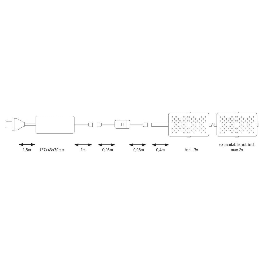 Paulmann 70709 - SADA 3xLED/6,6W Osvětlení nábytku se senzorem SOFTPAD 230V