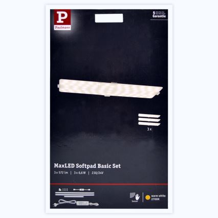 Paulmann 70709 - SADA 3xLED/6,6W Osvětlení nábytku se senzorem SOFTPAD 230V