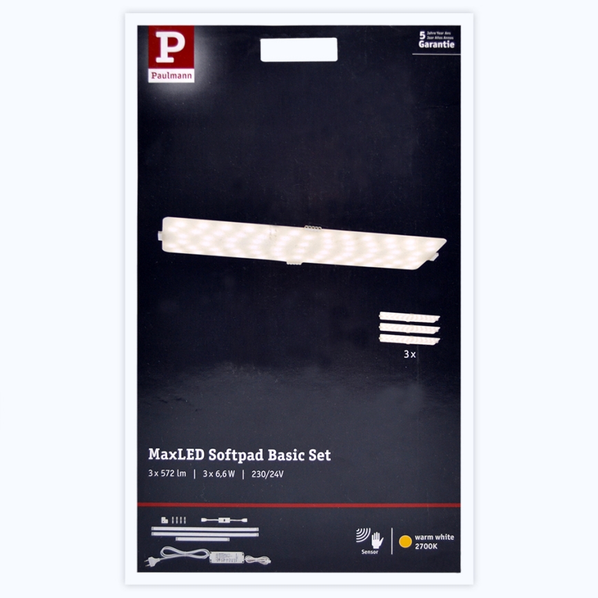 Paulmann 70709 - SADA 3xLED/6,6W Osvětlení nábytku se senzorem SOFTPAD 230V