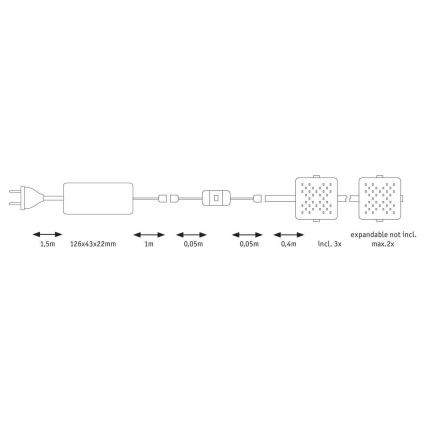 Paulmann 70710 - SADA 3xLED/3,3W Osvětlení nábytku se senzorem SOFTPAD 230V 2700K