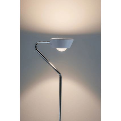 Paulmann 70920 - LED/7,5W Stmívatelná stojací lampa RAMOS 230V bílá/lesklý chrom