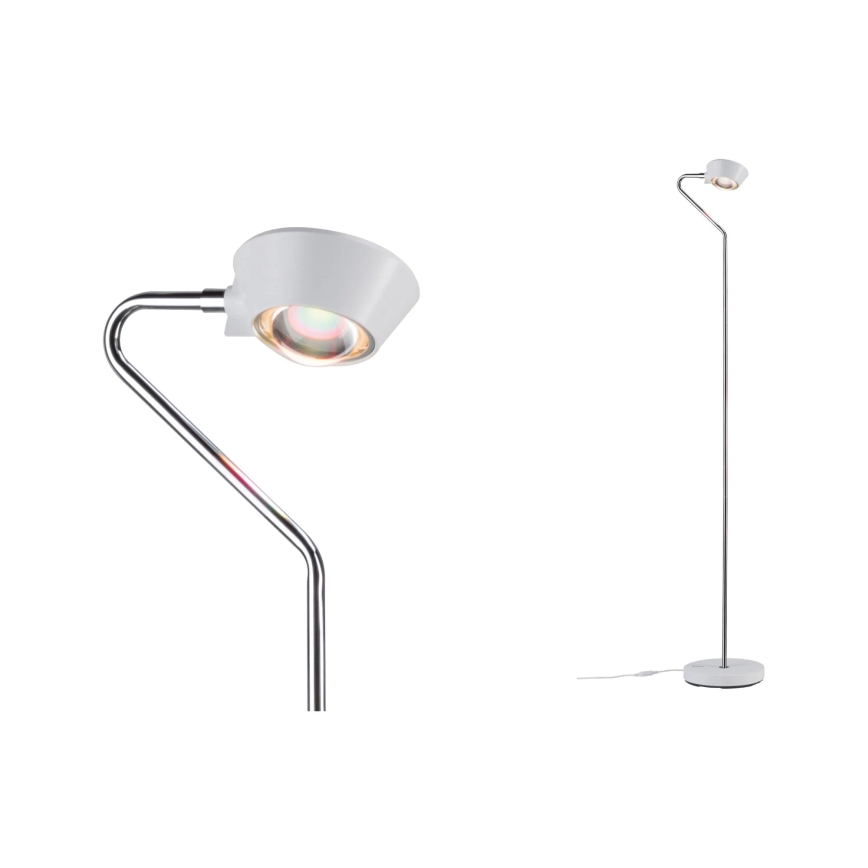 Paulmann 70920 - LED/7,5W Stmívatelná stojací lampa RAMOS 230V bílá/lesklý chrom